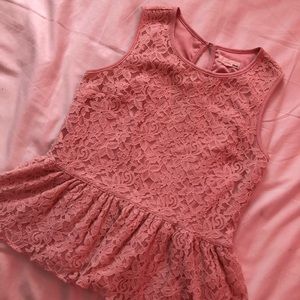 Pink lace top